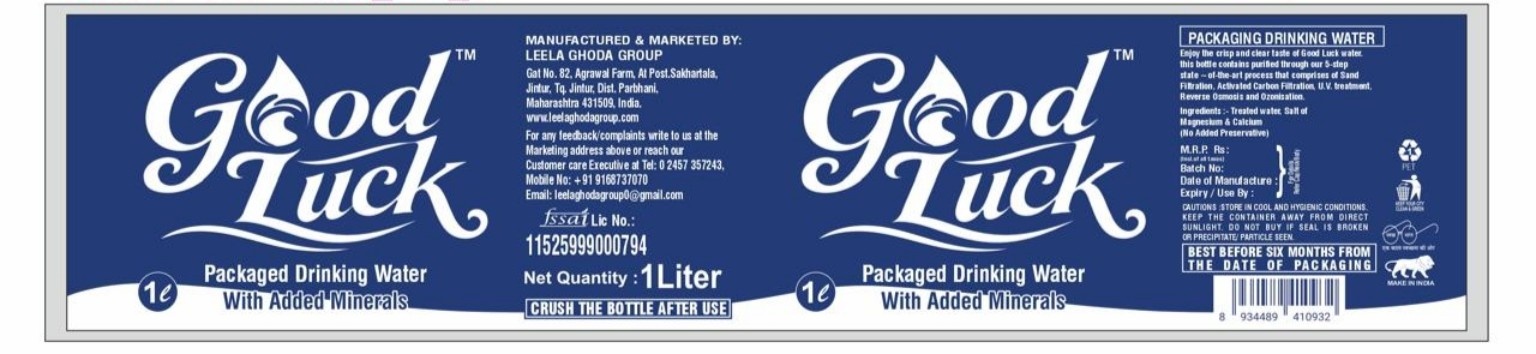 Good Luck label artwork